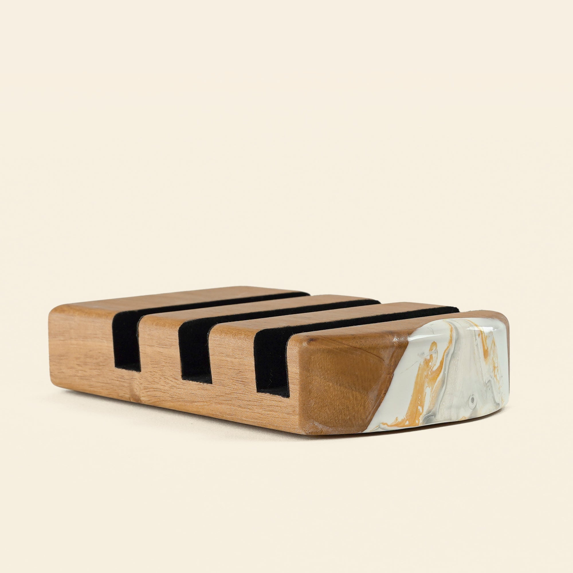 Mahogany Display Stand With 3 Slots