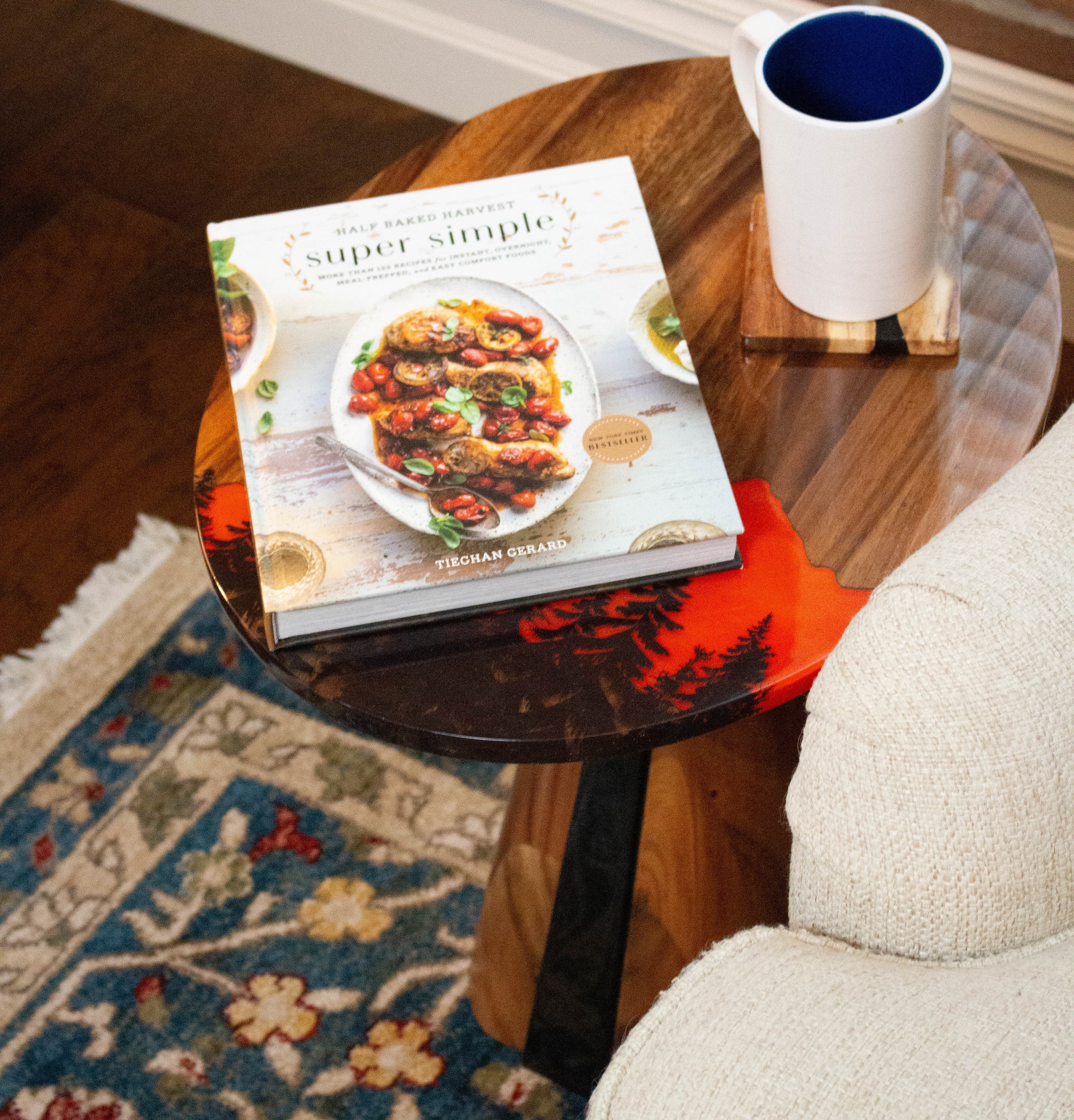 Oval Mountain Accent Table