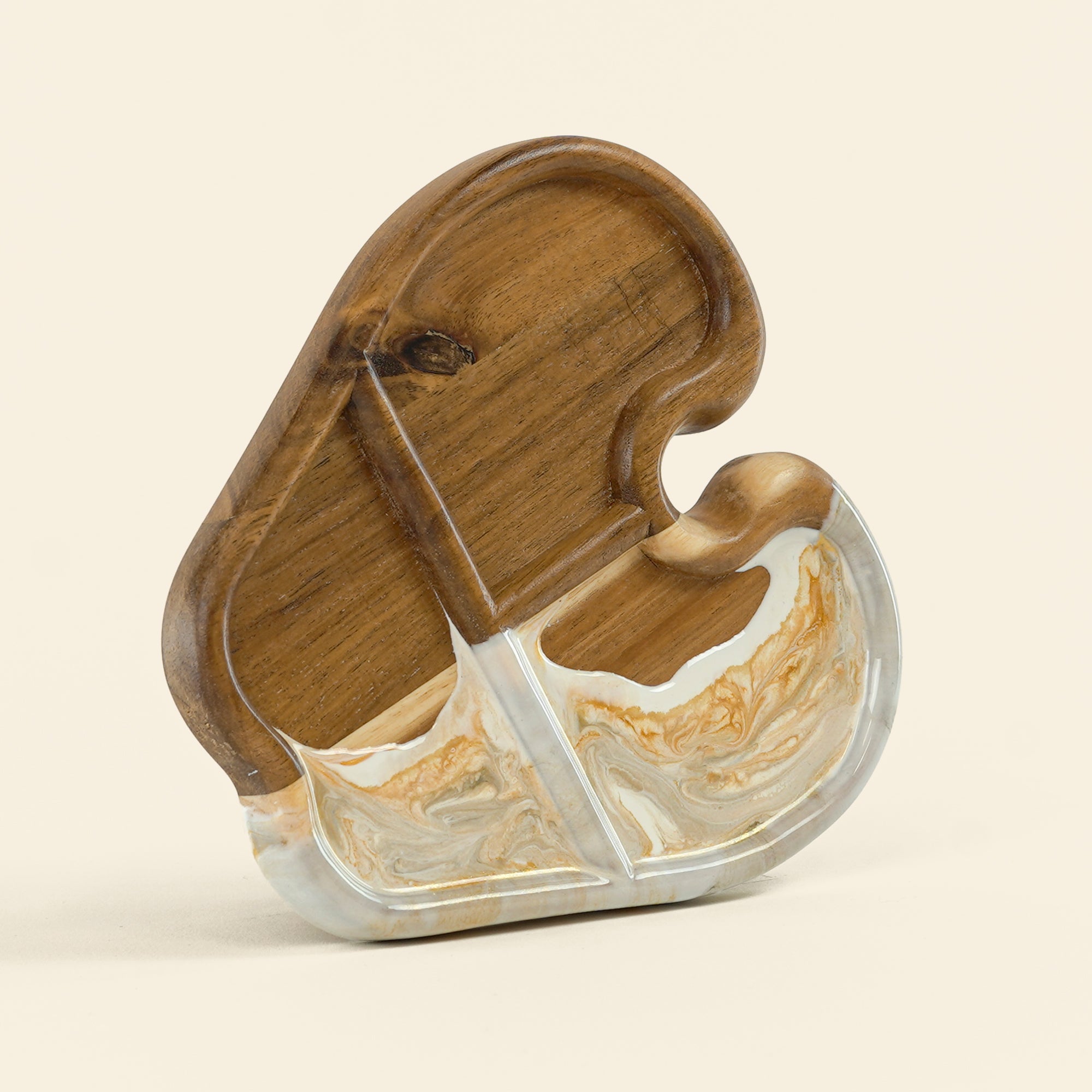 Mahogany Wine Holder With Dividers