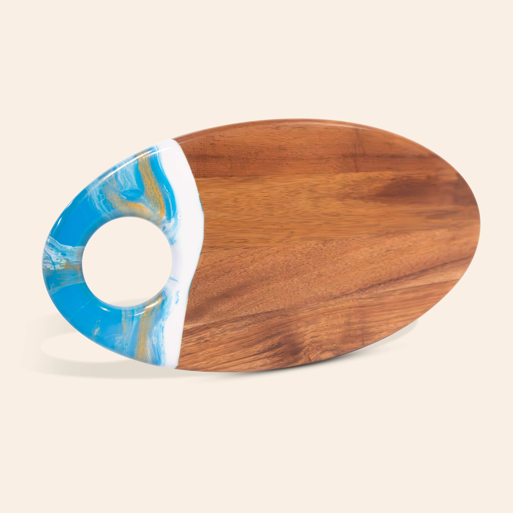 Large Oval Acacia Board With Dip Holder